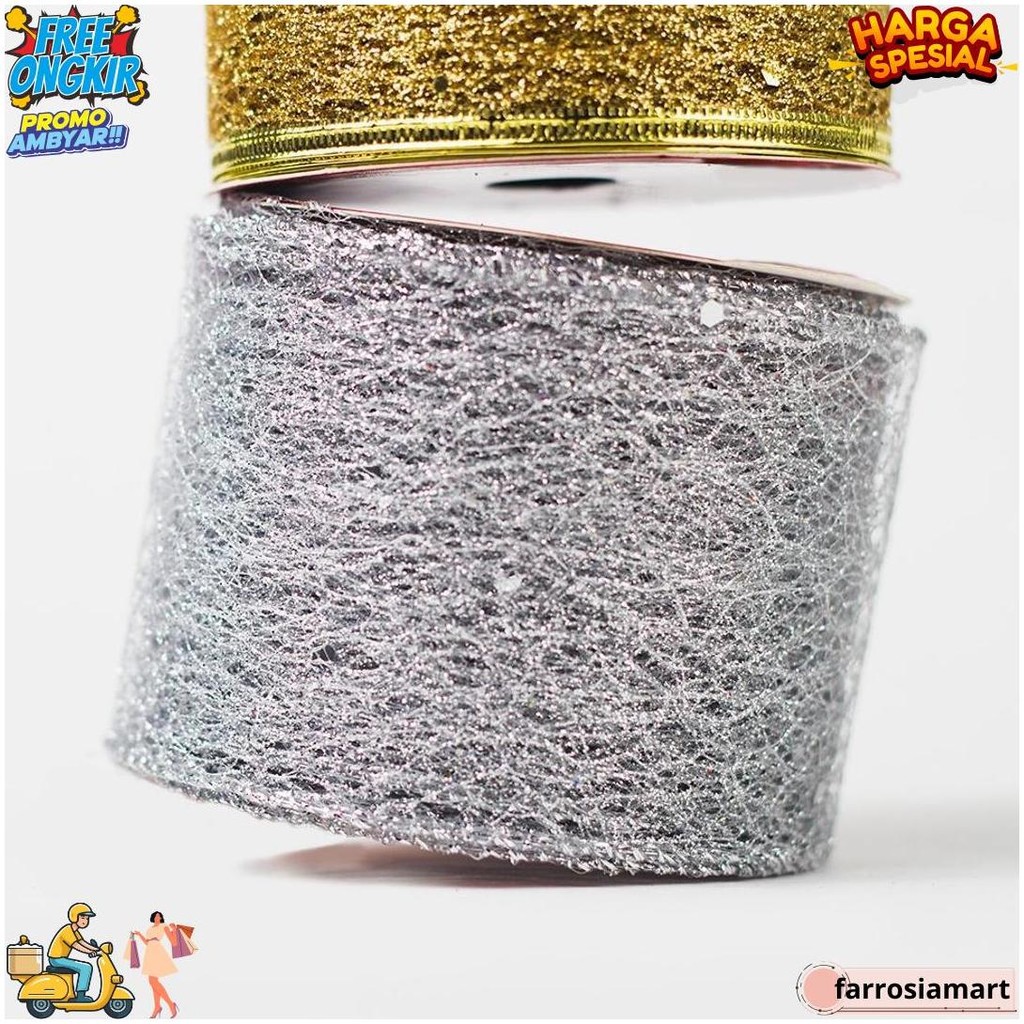 

Easy Decoration Pita Natal Kawat Roll Hiasan Ornamen Dekorasi Parcel Jaring 6,3 Cm D Promo Puncak
