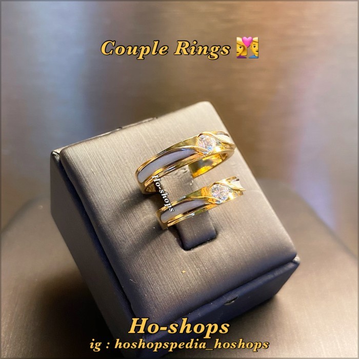 Cincin Nikah / Sepasang / Couple Ring Mas Kuning Kadar 700 Asli Emas