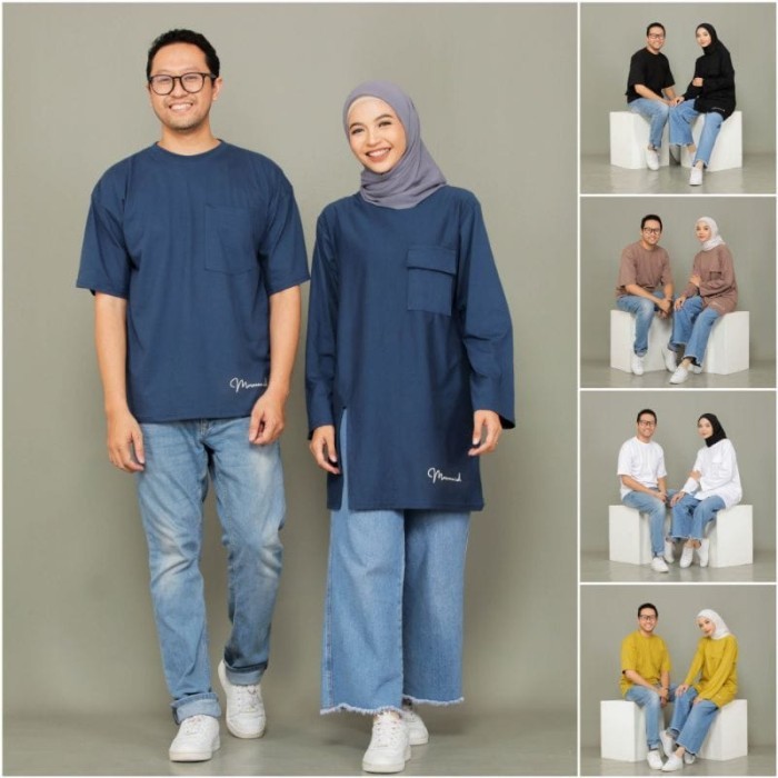 TUNIK KAOS COUPLE By Mareema Baju Kaos Couple