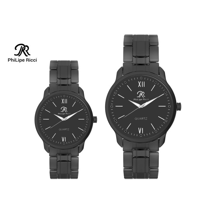 PhiLipe Ricci Jam Tangan Couple Besi Analog Terbaru CPR77 Free Box