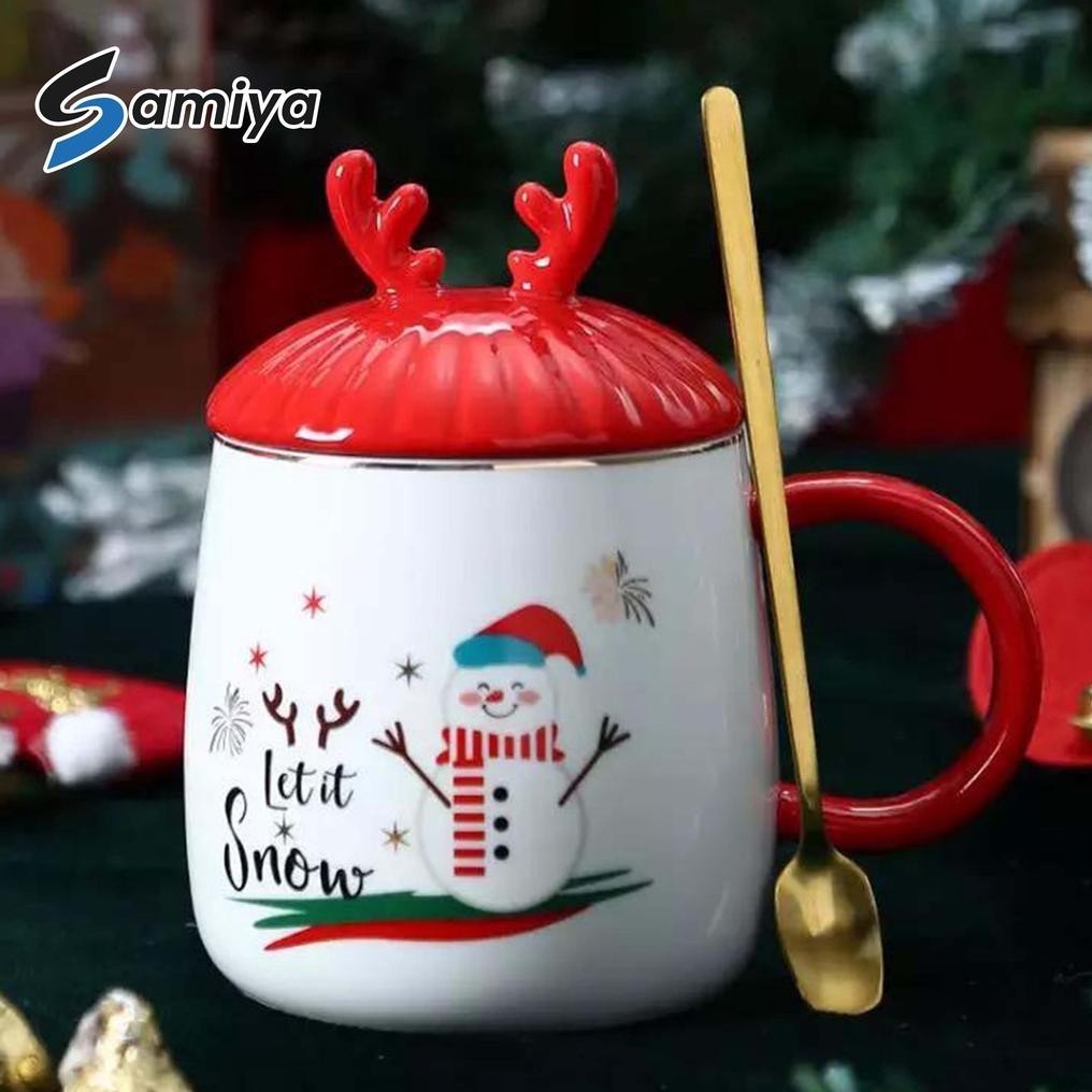 

Promo Akhir Tahun Hampers Christmas Ceramic Cup Set / Gelas Cangkir Saucer Sendok Teh Gift Box Kado Hadiah Bingkisan Natal Asli