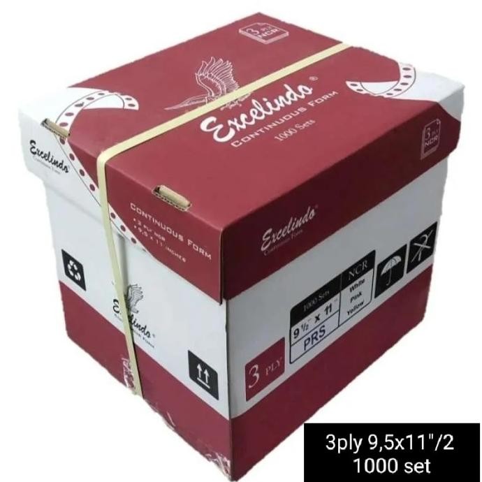 

TERMURAH - Kertas Continuous form 3ply 1000 sets 9.5x11dibagi 2