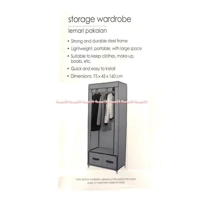 

Kris Storage Wardrobe Lemari Pakaian Lemari Baju Pakaian Resleting