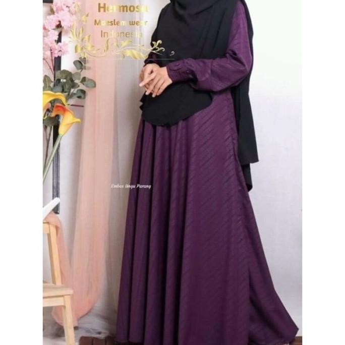 GAMIS EMBOS MOTIF PARANG UNGU-GAMIS UNGU PREMIUM-GAMIS SYARI UNGU TUA