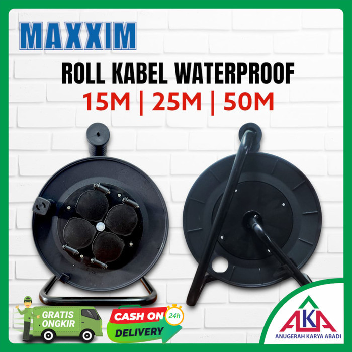 BERKUALITAS Gulungan Rol Kabel Roll DEKRA 15M / 25M / 50M Bracket Putar Stop Kontak Klosan Bobin