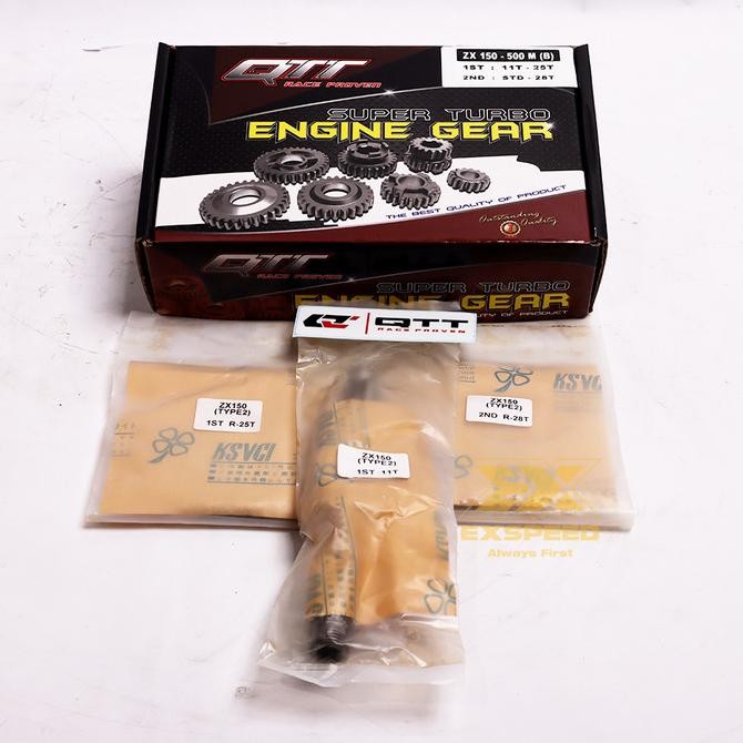 Qtt Gear Ratio Rasio Qtt Kawasaki Ninja Kr 500 M 500M Tipe B Type B 11-25, X-28 Original