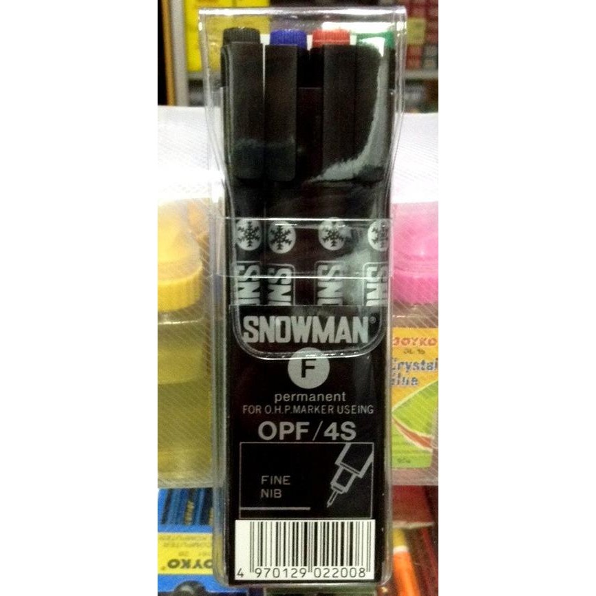 

Top sale PERMANENT MARKER OHP SNOWMAN FINE TIP 4 WARNA