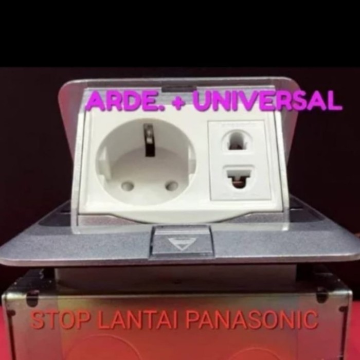 Jual Stop Kontak Lantai Panasonic Stop Kontak 2 Gang Floor Soket Panasonic