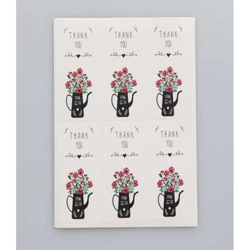 

ZC708 Paper Tags Sticker THANK YOU - SPRING is in the AIR (1sheet/6pcs) DISKON