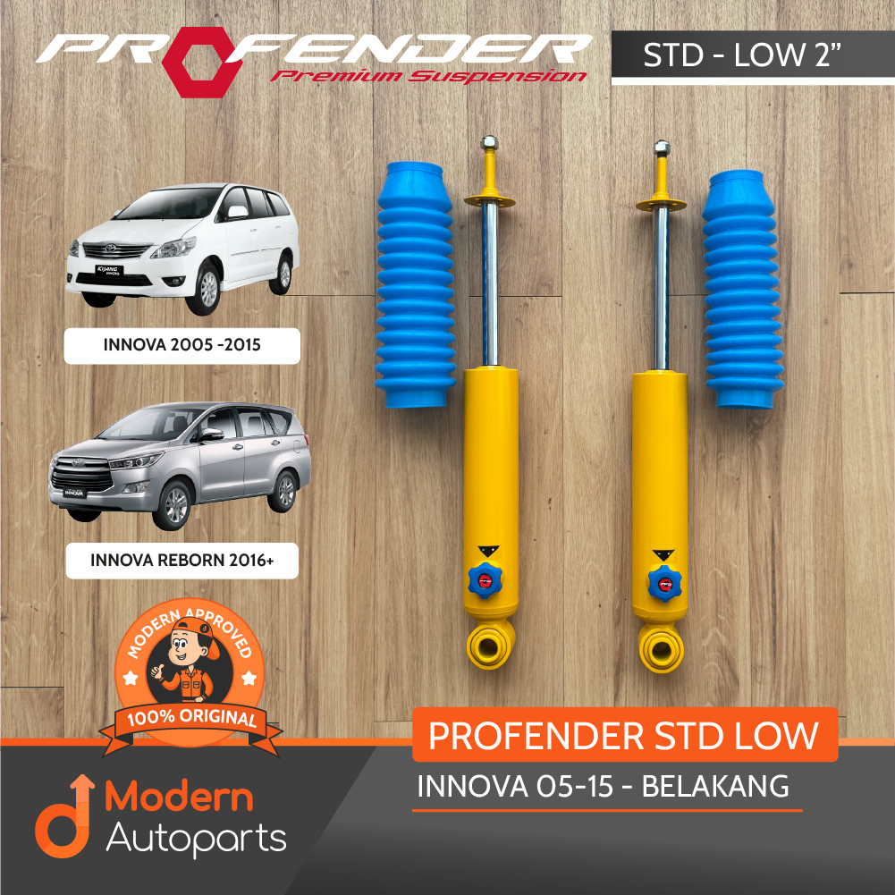 STD - LOW 2" BELAKANG | PROFENDER ADJUSTABLE Basic Series Innova 05-15 dan Innova Reborn (2KD/2GD/Be