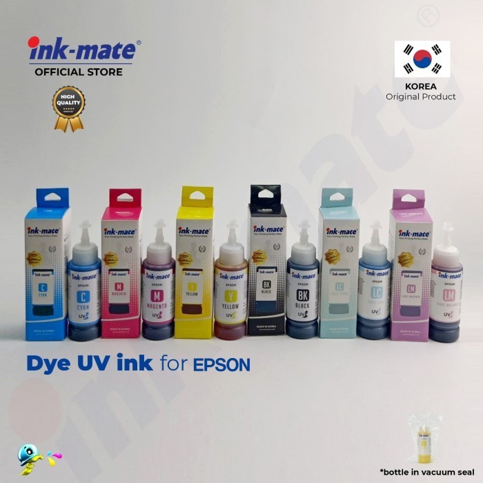 

Terbaru Tinta Dye Uv For Epson - Inkmate 100Ml (6 Warna Cmyklclm) -Gratisongkir
