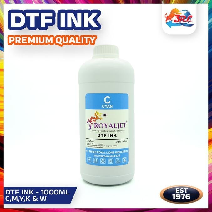 

TINTA DTF UNTUK SABLON/TINTA DTF PREMIUM TERBAIK/CMYK 1000ML