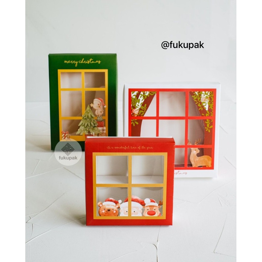 

Gift Box Sekat Natal (10pcs) kotak hamper Christmas pie pudding cookie