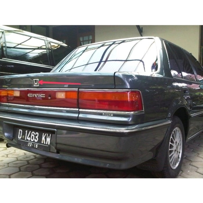 Emblem H Bagasi Grand Civic 1988 1989 1990 1991 Asli