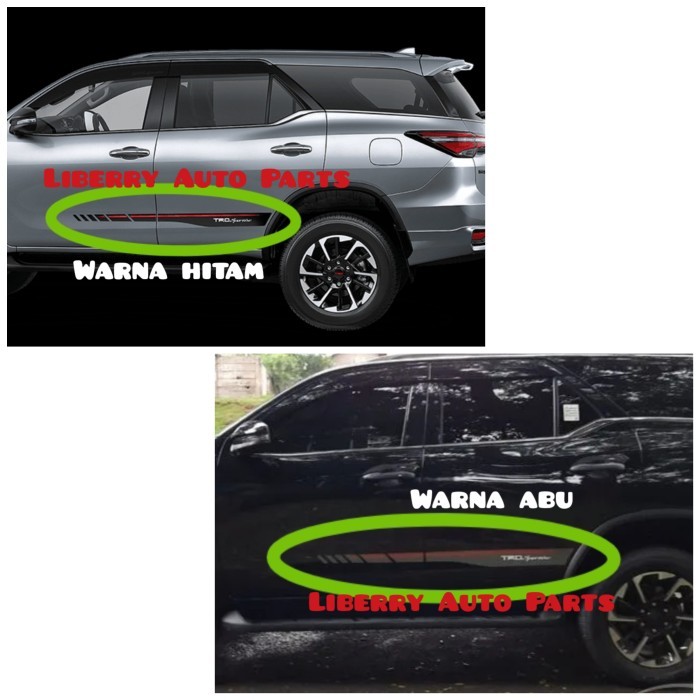 Sticker Stiker Body Pintu Trd Sportivo Fortuner 2020-2021 Original