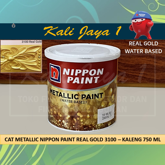 

BEBAS ONGKIR - Cat Nippon Metallic Paint Real Gold 3100 750 ML / Cat Warna Emas