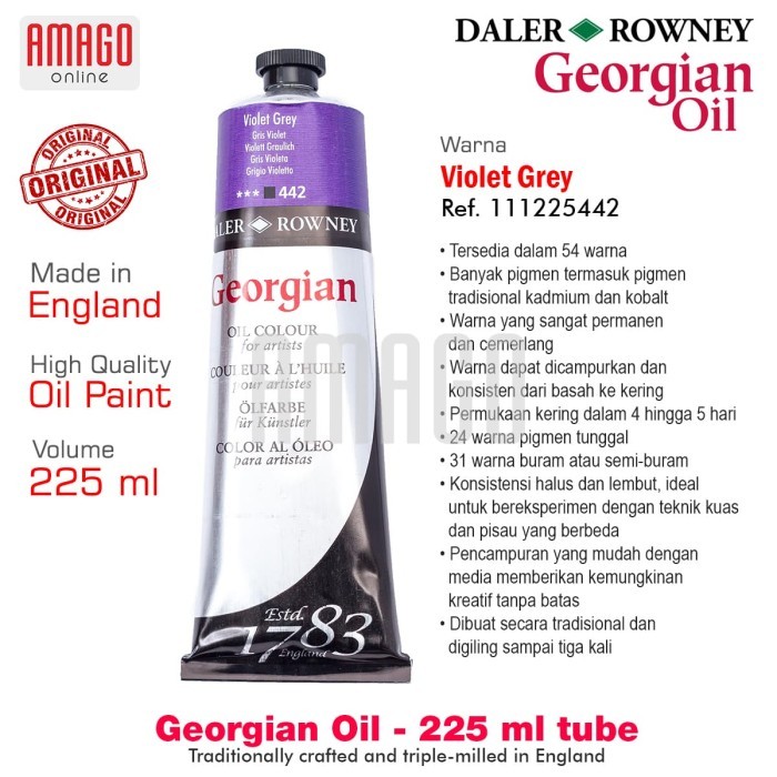 

HARGA DISC - DALER-ROWNEY - GEORGIAN OIL PAINT 225 ml - VIOLET GREY - 111225442