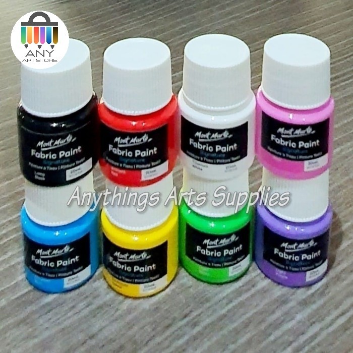 

TERBARU - Mont Marte Fabric Paint Signature Set 8 x 20ml - Cat Bahan Kain