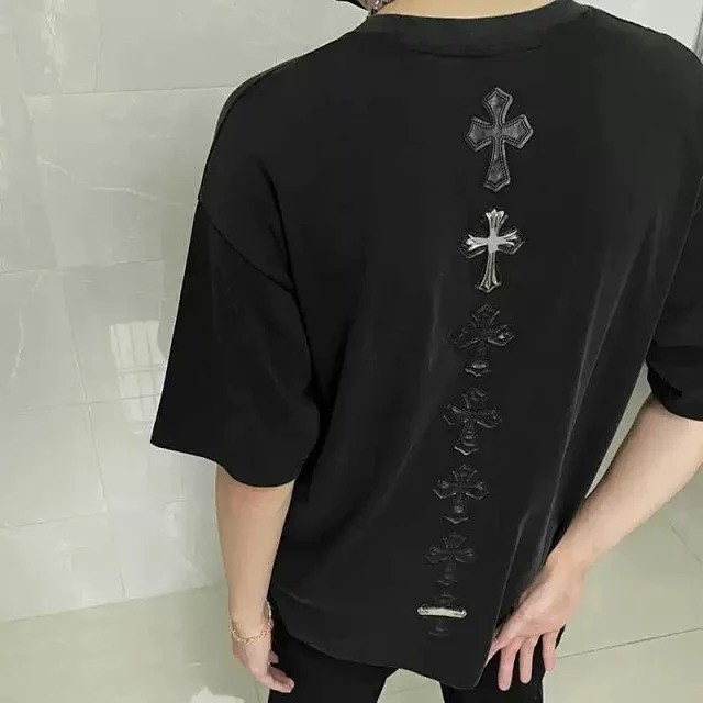 Chrome Hearts Tee Metal Patchwork Cross Logo Tee