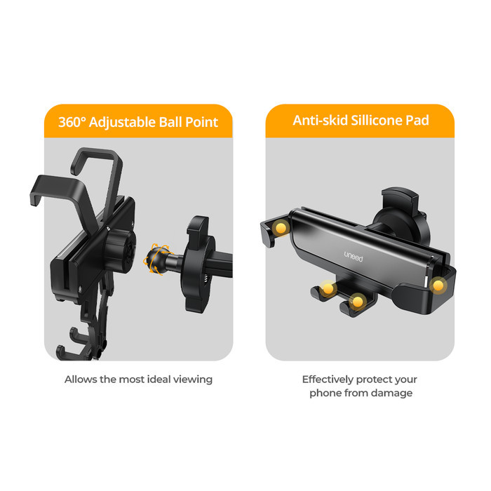 Uneed Car Holder Handphone Air Vent Smartphone Car Mount Holder Uph301