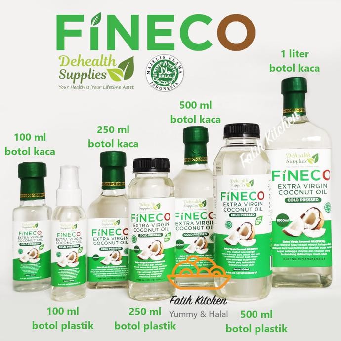 

Newest Release Fineco Virgin Coconut Oil 250 ml Botol Kaca VCO De Health Supplies