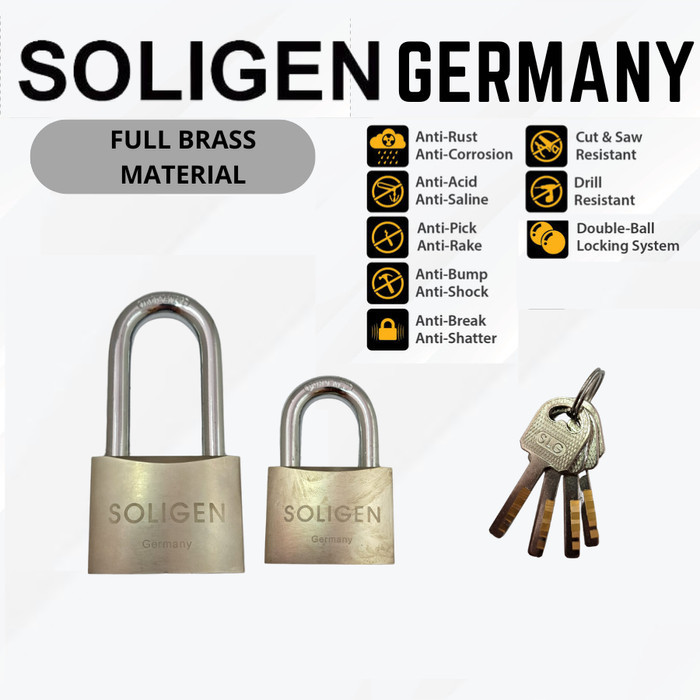 TERBARU SOLIGEN GEMBOK FULL KUNINGAN GEMBOK SOLIGEN FULL BRASS GERMANY