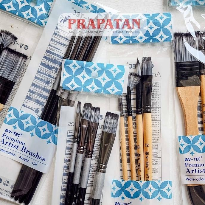 

Premium Kuas Lukis Set V-TEC Premium Artist | Paint Brush Set