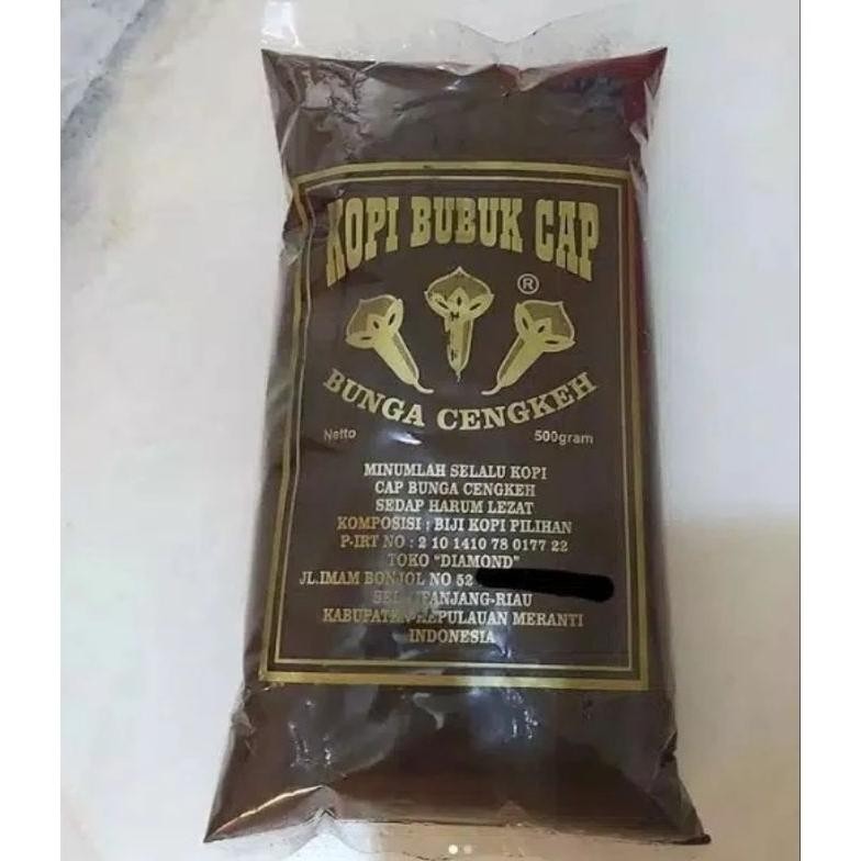 

Ready Kopi Bubuk 500Gram Cap Bunga Cengkeh 100% Asli Selatpanjang