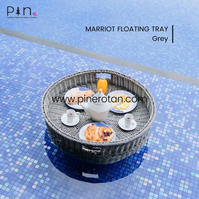 Nampan Apung Rotan / Floating Breakfast - Marriot Floating Tray Grey