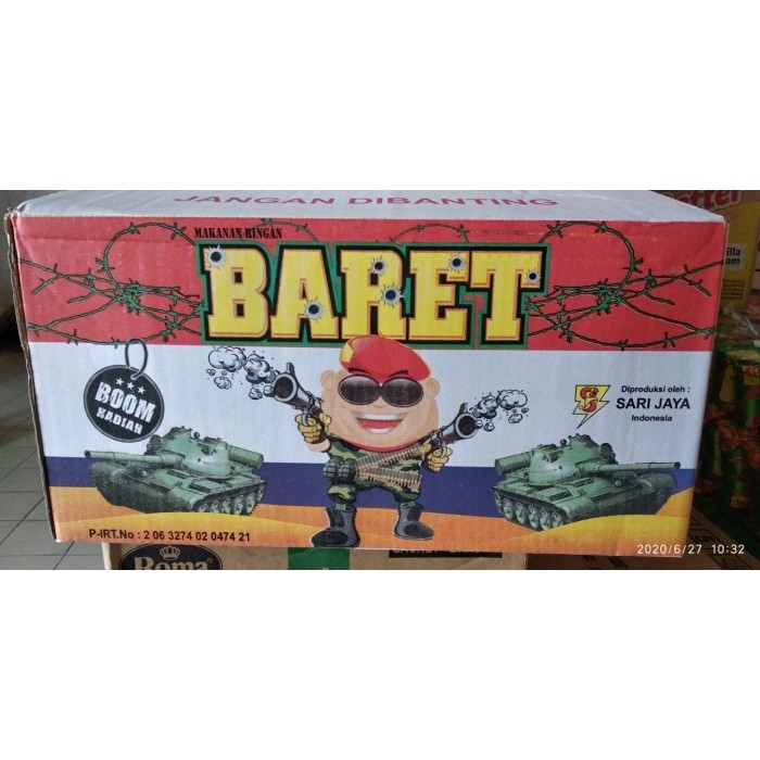 

TERPERCAYA SNACK BARET/ CIKI BARET/ SNACK HADIAH/ SNACK BERHADIAH 1PAK 10PCS