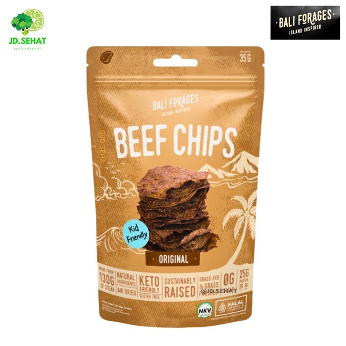 

BERGARANSI Beef Chips BALI FORAGES Keripik Daging Sapi Original Air Dried Protein