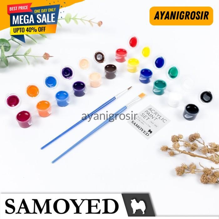 

HOT DEAL CAT AKRILIK / ACRYLIC PAINT SET 12 COLOURS 3 ML SAMOYED ACP-1203 BY AYANI GROSIR !!