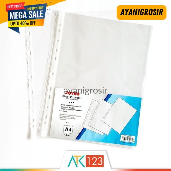 

BEST DEAL SHEET PROTECTOR / PP POCKETS A4 ISI 10 LEMBAR - JOYKO BY AYANI GROSIR !!