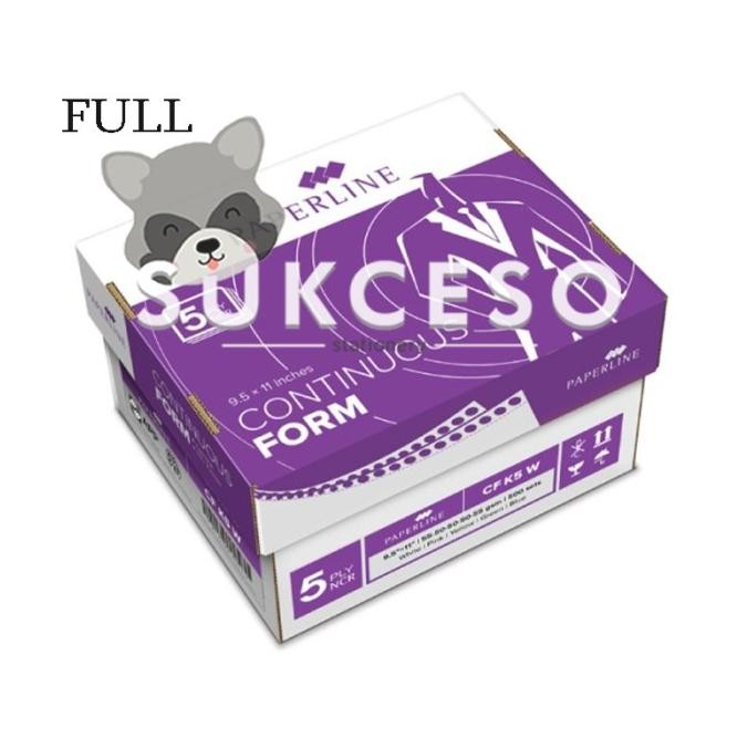 

Sale Paperline Ppl Continous Form 5 Ply Warna / Kertas Cf K5 W