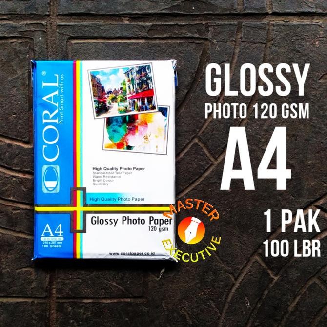 

Sale Coral Glossy Photo Paper A4 120 Gsm 100 Lbr / Kertas Foto Brosur