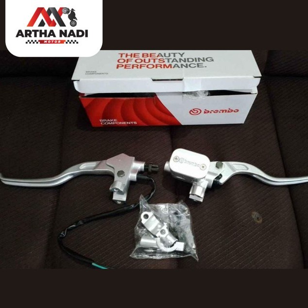 NEW Master Rem Brembo Silver Vario Beat Scoopy Mio Kanan Tabung Kiri Kabel Model Oval Kotak