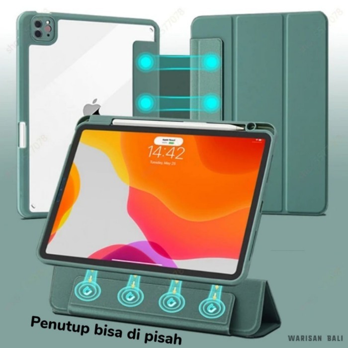 TERBARU - Cover case akrylic transparan bisa pisah ipad 6,7,8,9,10 Air Mini Pro