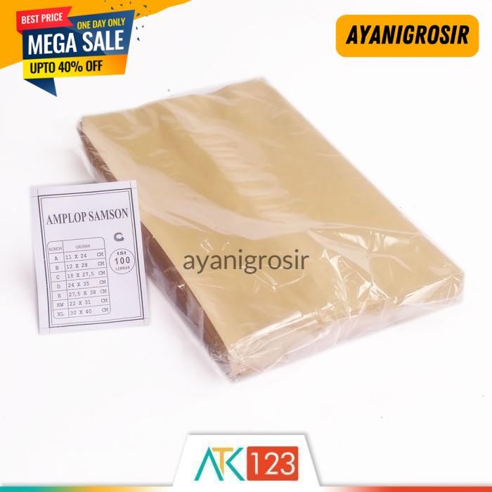 

PALING MURAH AMPLOP COKLAT / SAMSON GUANACO C (1/2 FOLIO) ISI 100 BUAH BY AYANI GROSIR !!