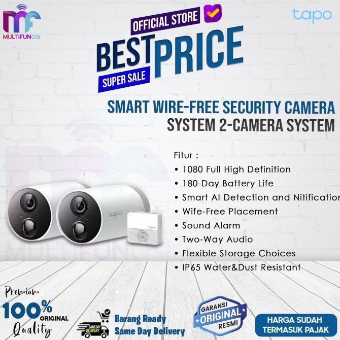 

TP-LINK Tapo C400S2 Smart Wire-Free Security 2-Camera System TPLINK
