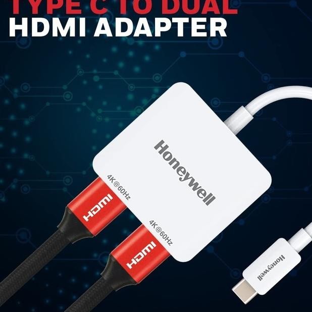 

Honeywell Adapter Type-C to Dual HDMI 4K Garansi Resmi