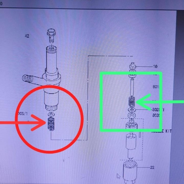 SPRING NOZZLE ISUZU PANTHER 2.5 TURBO EURO 2 MERK ZEXEL ASLI ORIGINAL