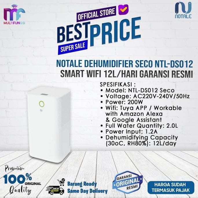 

Notale Dehumidifier Seco NTL-DS012 Smart WiFi 12L/Hari Garansi Resmi