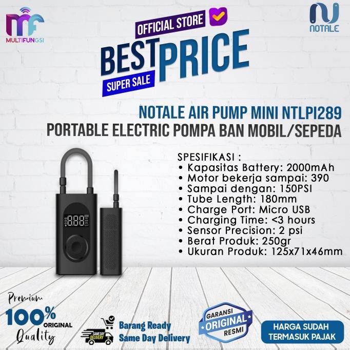 

Notale Air Pump Mini NTL-PI289 Portable Pompa Ban Mobil/Sepeda