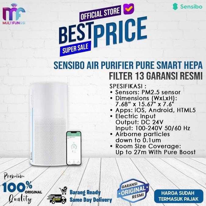 

Sensibo Air Purifier Pure Smart Hepa Filter 13 Garansi Resmi