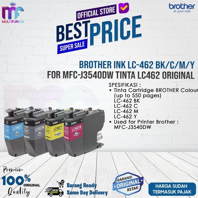 

Brother Ink LC-462 BK/C/M/Y for MFC-J3540DW Tinta LC462 Original