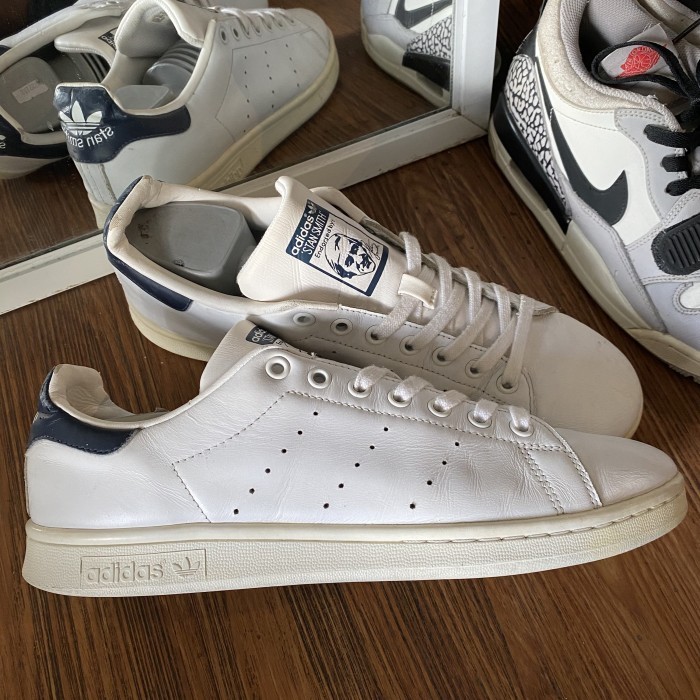 ADIDAS STAN SMITH WHITE NAVY ORIGINAL - SNEAKERS SECOND MARKET