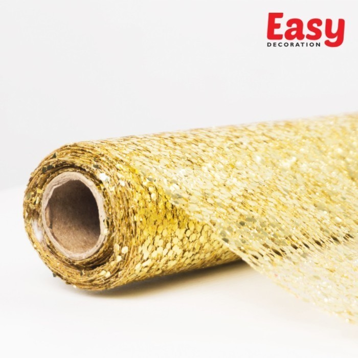 Pita Roll Natal Besar Kain Jaring Jala Christmas Easy Decoration