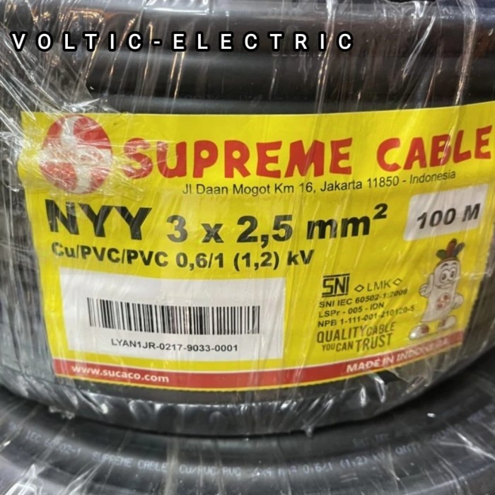 KABEL NYY 3X2,5MM SUPREME 100METER/SUPREME KABEL NYY 3X2,5MM 100 METER 100M 100 METER KABEL SUPREME