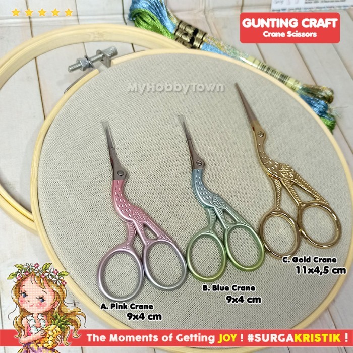 

Gunting Craft Fancy Unik : Crane / Bangau Besar (Gold / Emas)