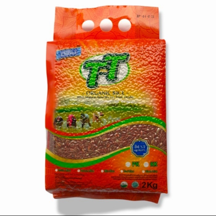 

TERBARU Beras merah tip top pecah kulit 2kg/organic red rice